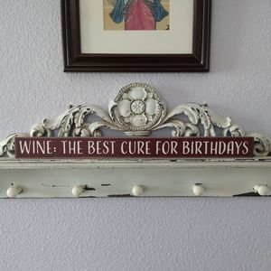 My Word Skinny Wooden Wine Birthday Sign